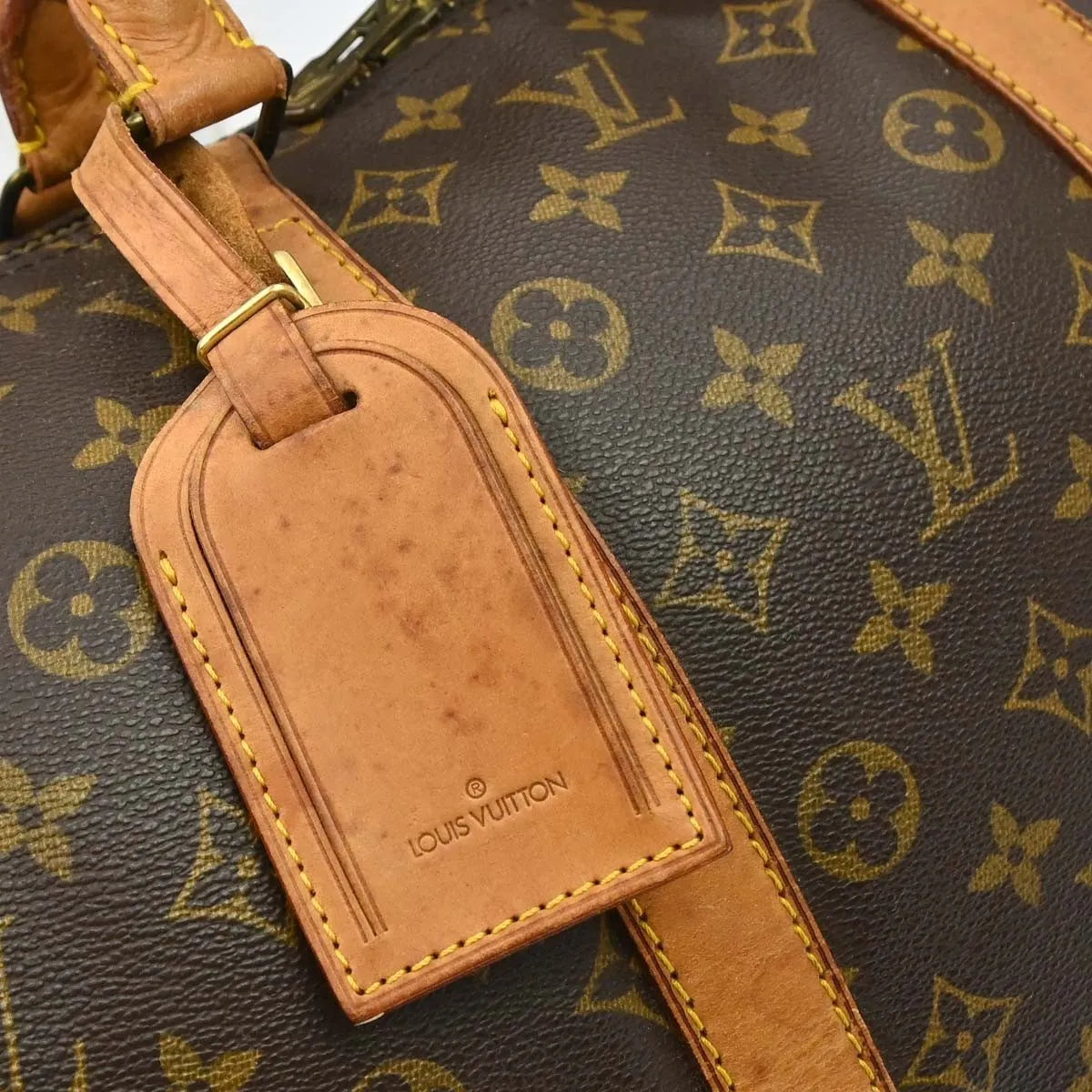 Louis Vuitton Keepall Bandouliere Bag Monogram Canvas Brown Canvas Travel Bag Bag (Pre-Owned)