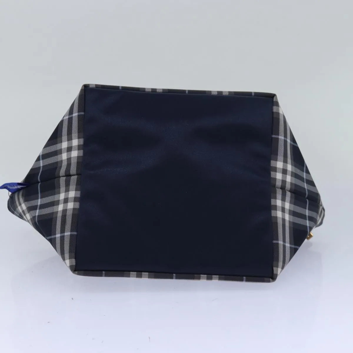 Burberry Nova Check Blue Label Nylon Navy Nylon Handbag (Pre-Owned)