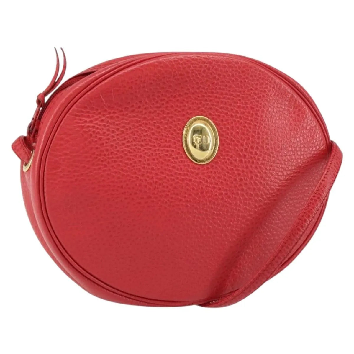 Christian Dior Vintage Leather Red Leather Shoulder Bag Bag (Pre-Owned)
