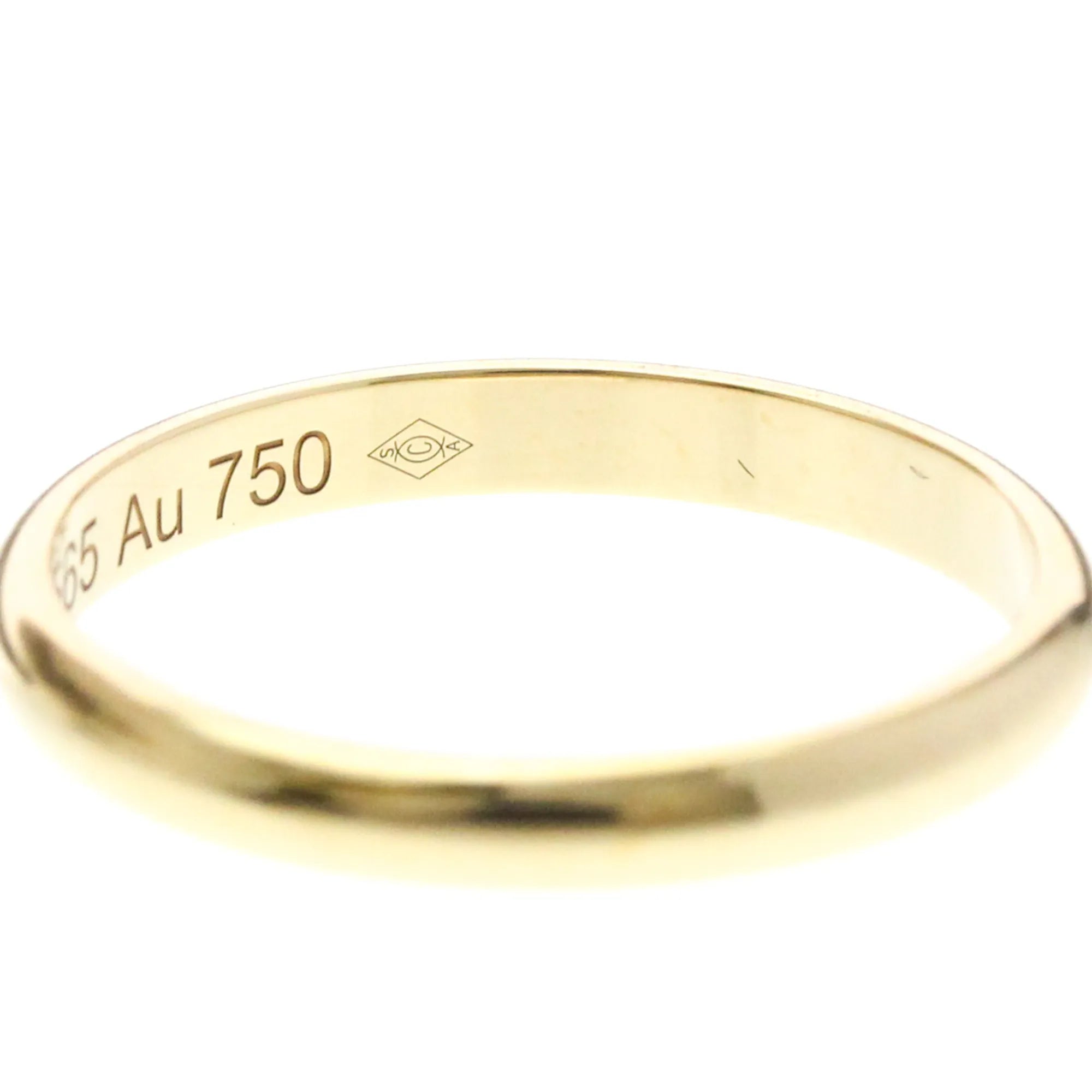 Cartier 1895 Wedding Band 18K Yellow Gold Gold Yellow_Gold Ring Jewelry (Pre-Owned)