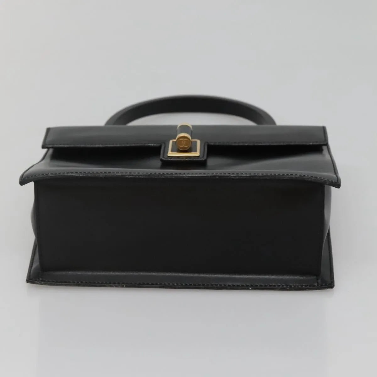 Gucci Vintage Leather Black Leather Handbag (Pre-Owned)