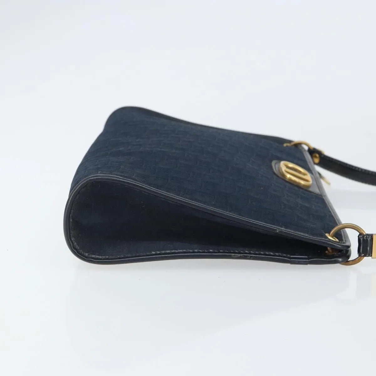 Christian Dior Vintage Cd Trotter Canvas Navy Canvas Shoulder Bag Bag (Pre-Owned)
