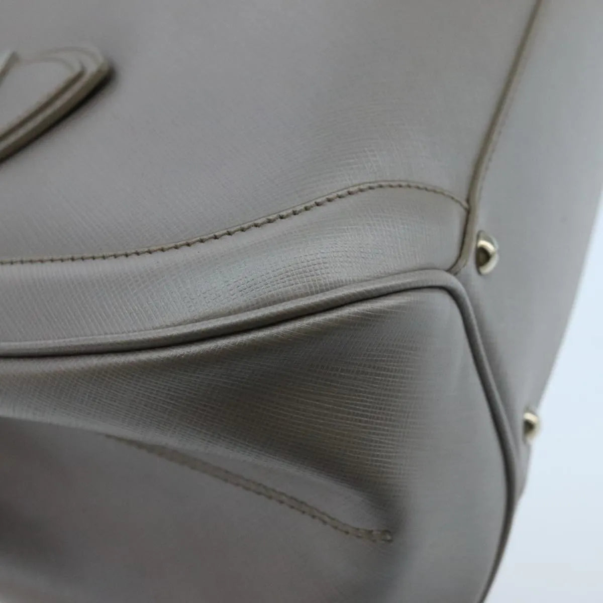 Salvatore Ferragamo Virna Satchel Leather Silver Leather Handbag (Pre-Owned)