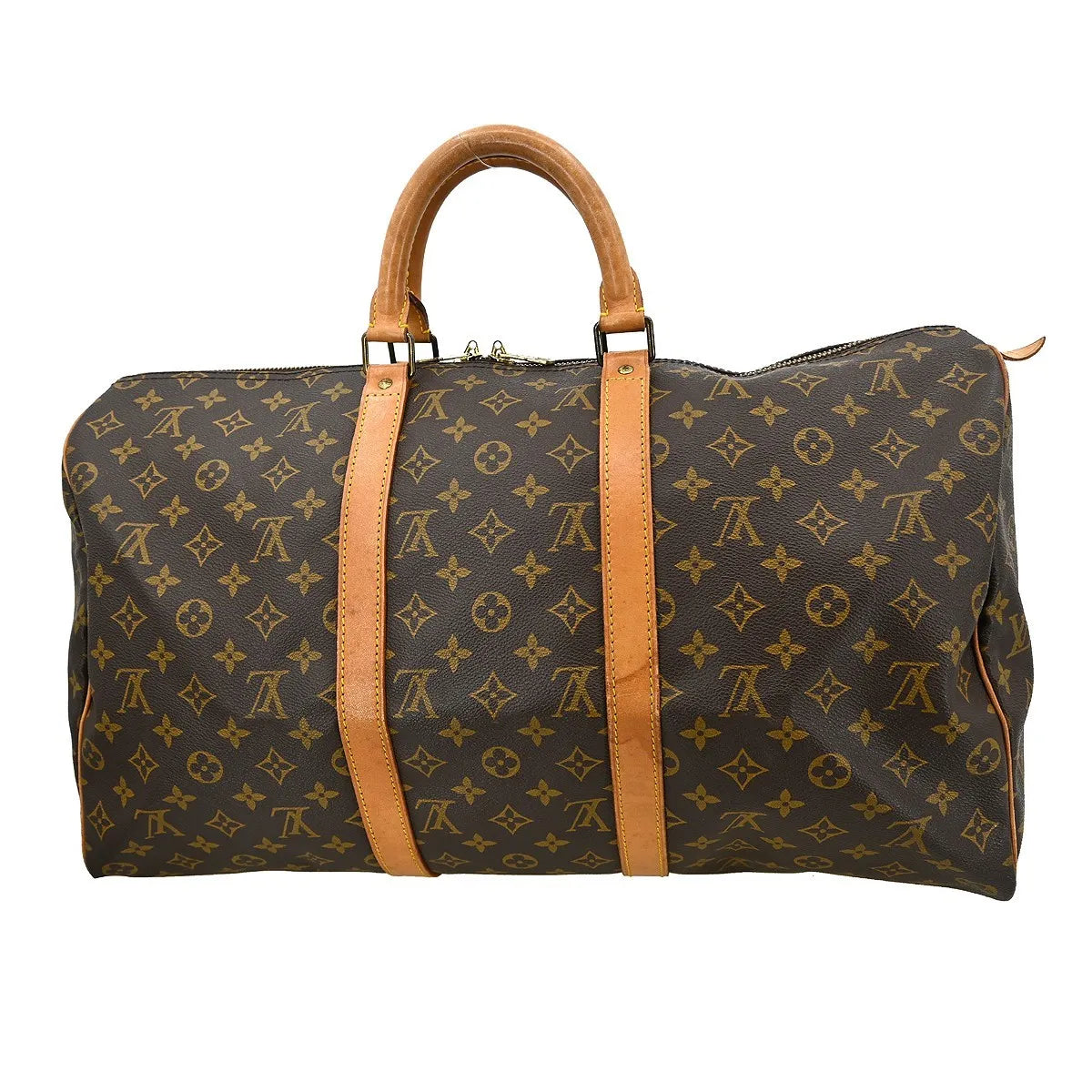 Louis Vuitton Keepall Bag Monogram Canvas Brown Canvas Travel Bag Bag (Pre-Owned)