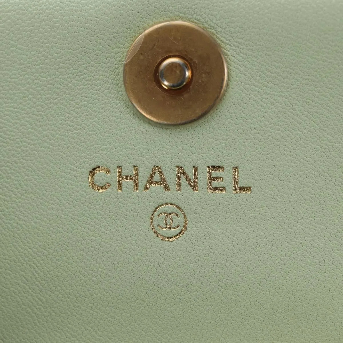 Chanel 19 Convertible Flap Coin Purse With Chain Quilted Lambskin Green Leather Shoulder Bag Bag (Pre-Owned)