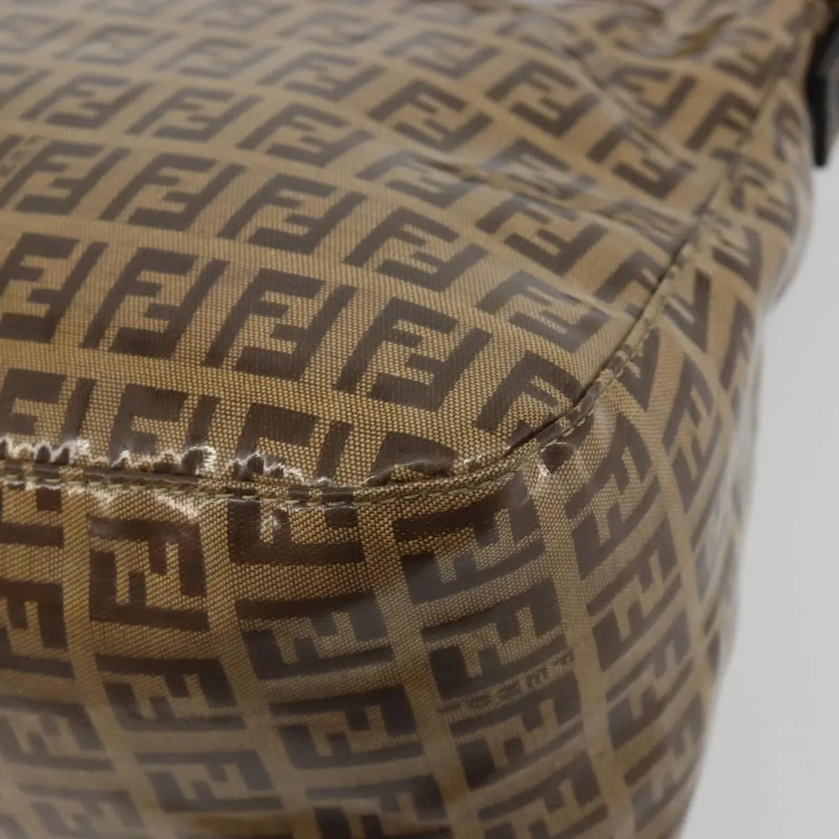 Fendi Forever Big Mama Patent Beige Patent_Leather Shoulder Bag Bag (Pre-Owned)