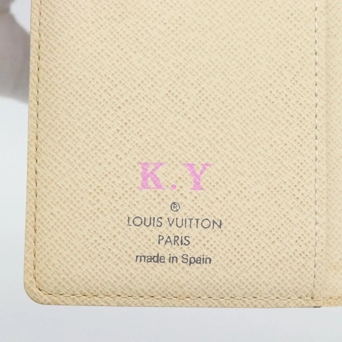 Louis Vuitton Agenda Cover Damier Beige Canvas Clutche & Pouche Bag (Pre-Owned)