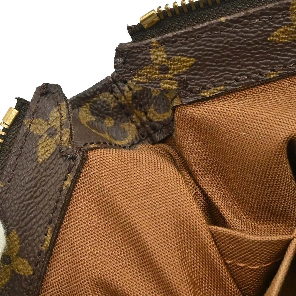 Louis Vuitton Cabas Mezzo Monogram Canvas Brown Canvas Tote Bag Bag (Pre-Owned)