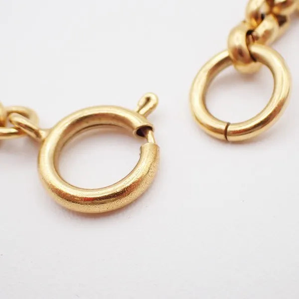 Chanel Vintage Cc Heart Pendant Long Metal Gold Gold_Plated Necklace Jewelry (Pre-Owned)