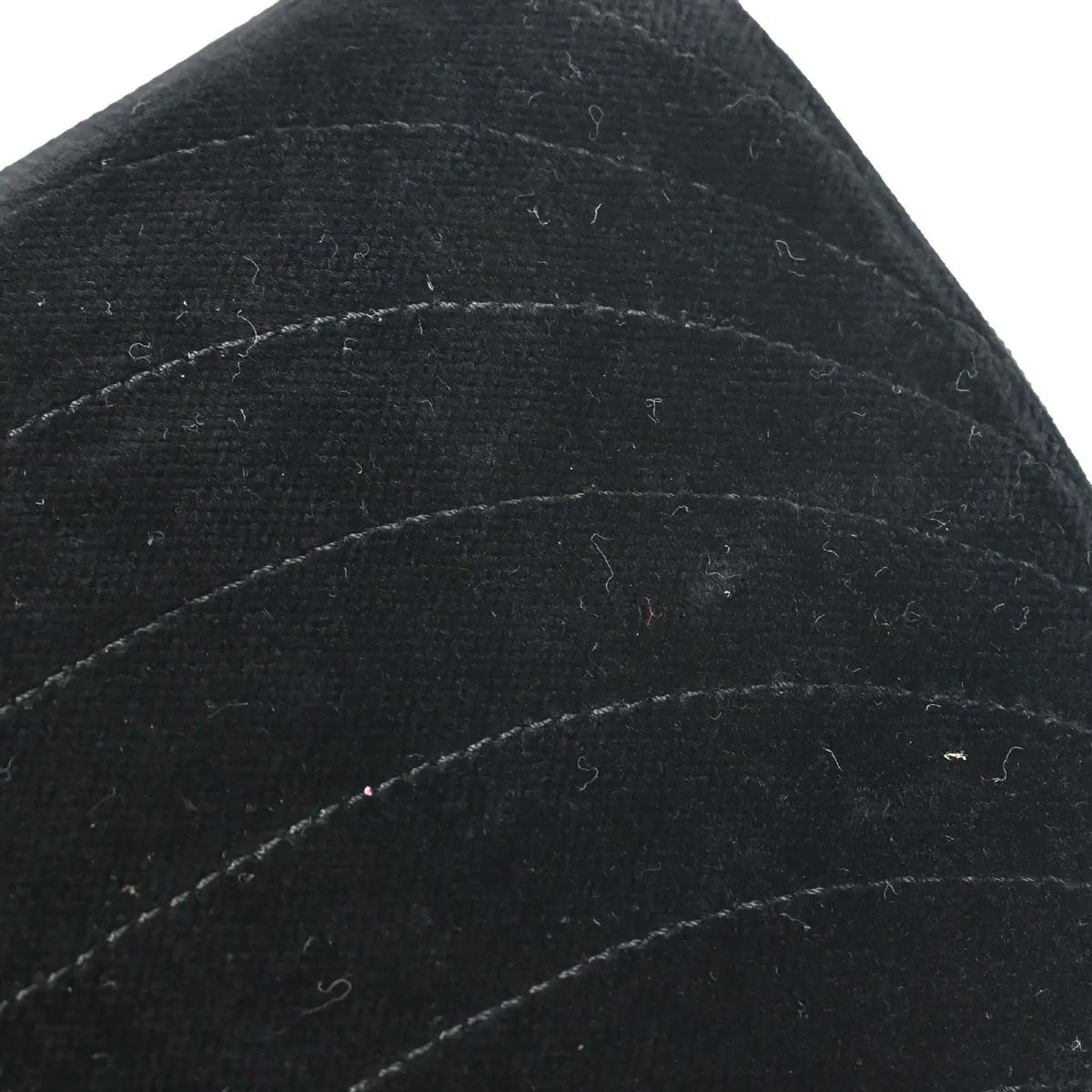 Chanel Vintage Crescent Flap Horizontal Quilted Velvet Black Velvet Shoulder Bag Bag (Pre-Owned)