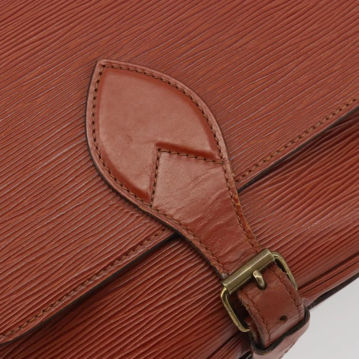 Louis Vuitton Cartouchiere Epi Leather Brown Leather Shoulder Bag Bag (Pre-Owned)