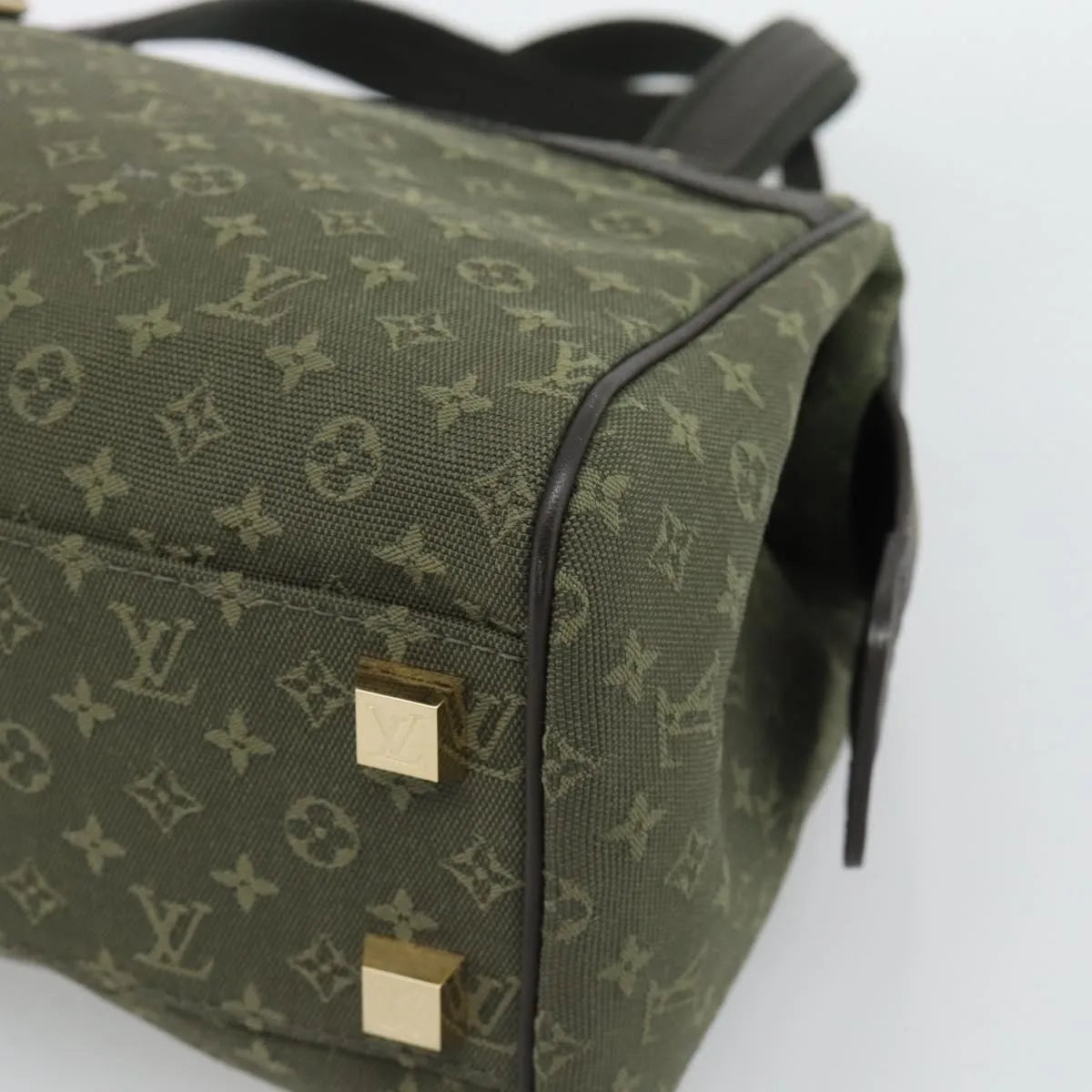 Louis Vuitton Joséphine Mini Lin Khaki Canvas Handbag (Pre-Owned)