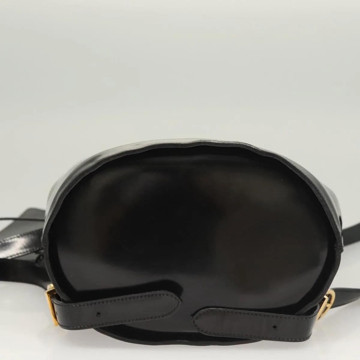 Salvatore Ferragamo Gancini Patent Leather Black Patent_Leather Backpack Bag (Pre-Owned)