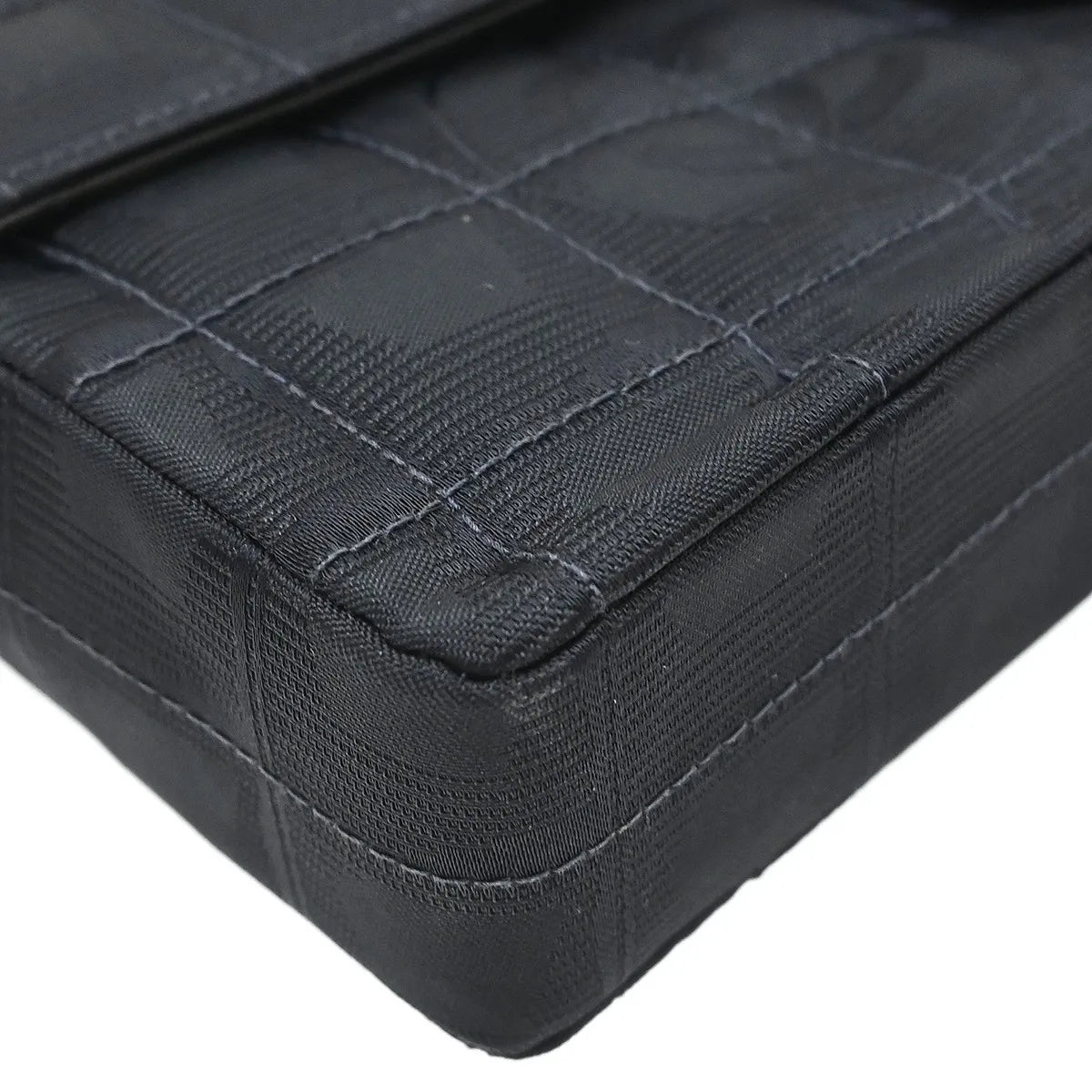 Chanel Travel Line Flap Quilted Nylon Black Nylon Shoulder Bag Bag (Pre-Owned)