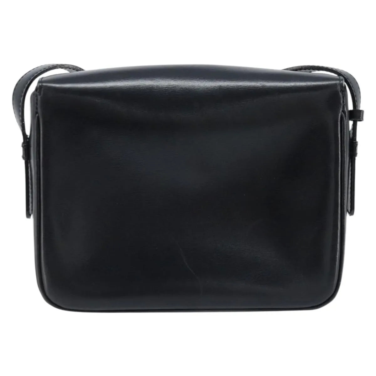 Celine Shoulder Leather Black Leather Shoulder Bag Bag (Pre-Owned)