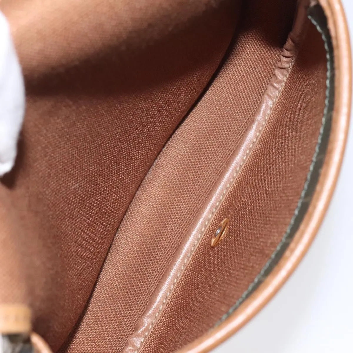 Christian Dior Vintage Honeycomb Flap Coated Canvas Khaki Canvas Shoulder Bag Bag (Pre-Owned)