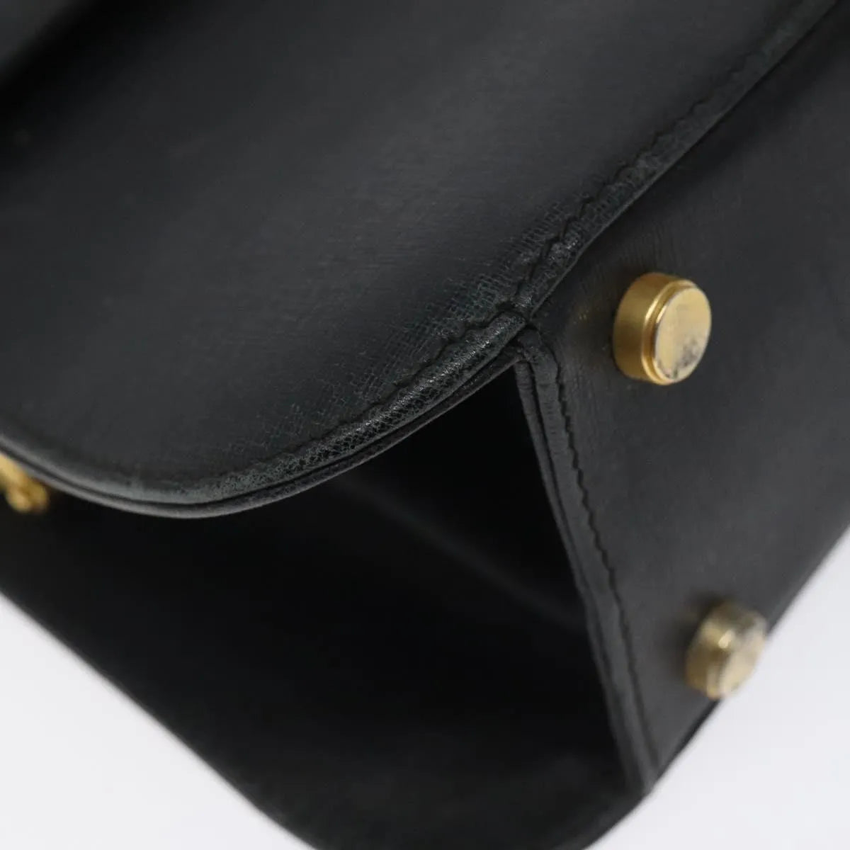 Salvatore Ferragamo Convertible Top Handle Leather Black Leather Handbag (Pre-Owned)