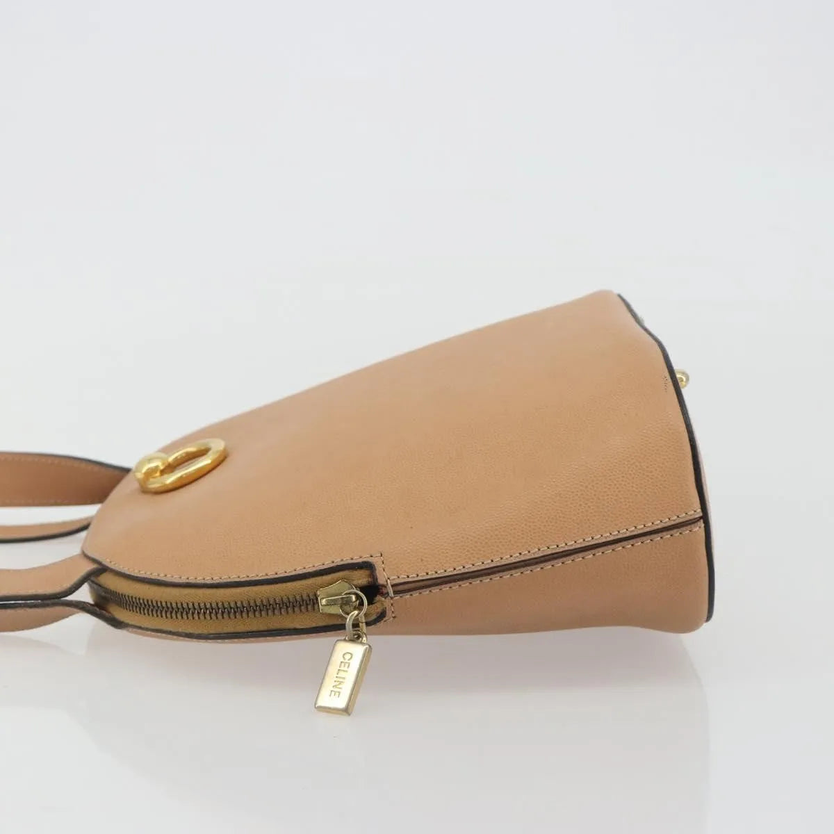 Celine Vintage Leather Beige Leather Shoulder Bag Bag (Pre-Owned)