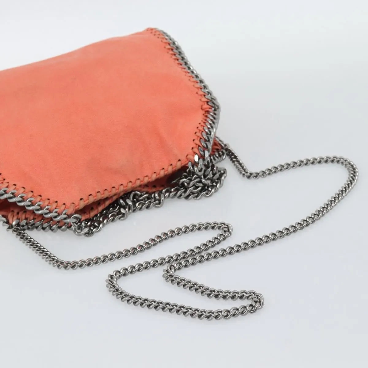 Stella Mccartney Falabella Fold Over Faux Leather Orange Polyester Shoulder Bag Bag (Pre-Owned)