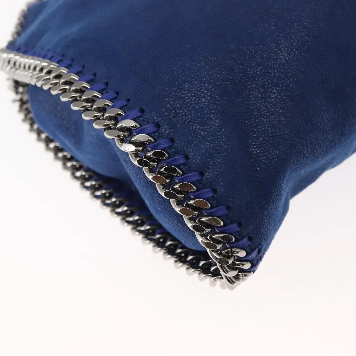 Stella Mccartney Falabella Fold Over Shaggy Deer Blue Polyester Shoulder Bag Bag (Pre-Owned)