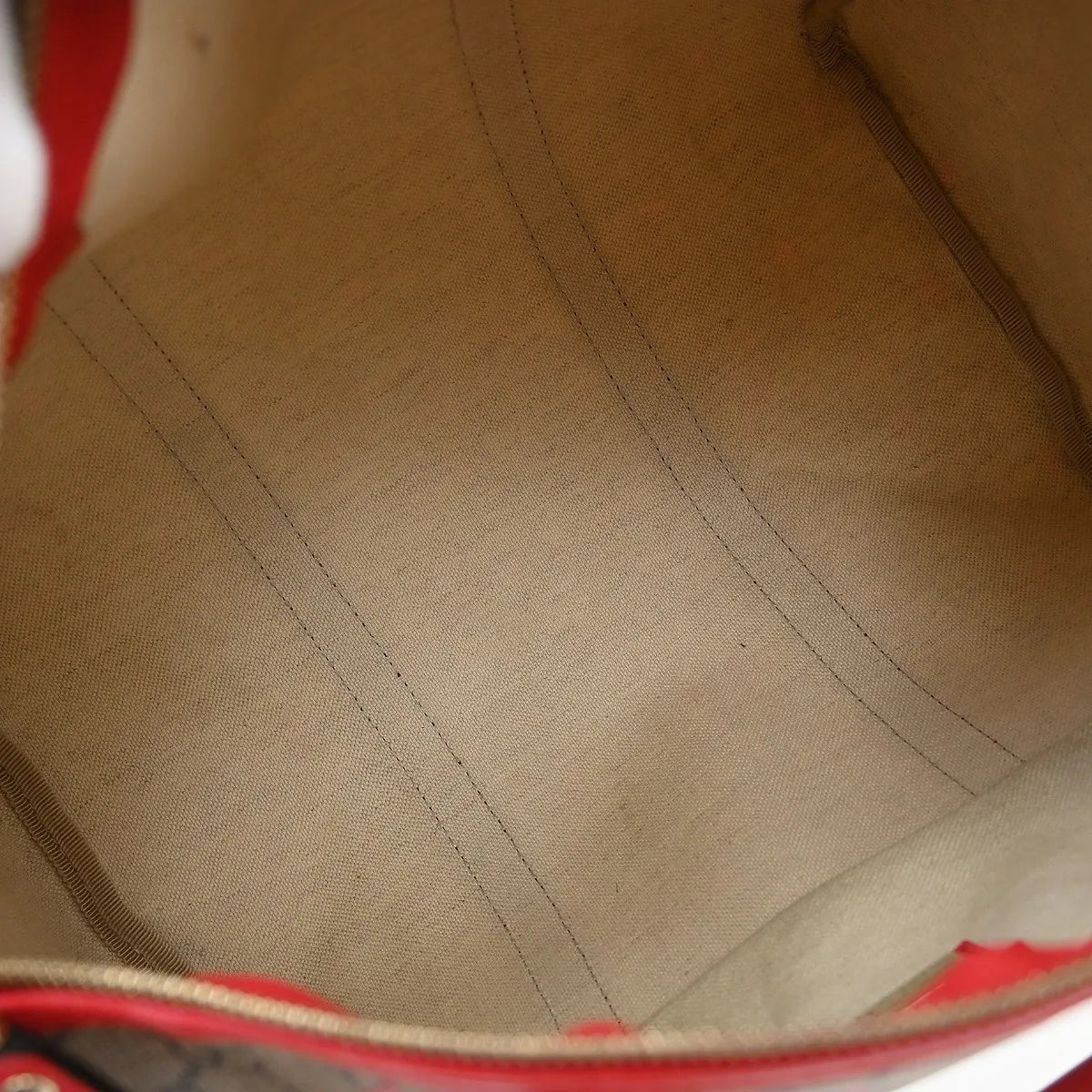 Gucci Vintage Duffle Gg Coated Canvas Beige Canvas Handbag (Pre-Owned)