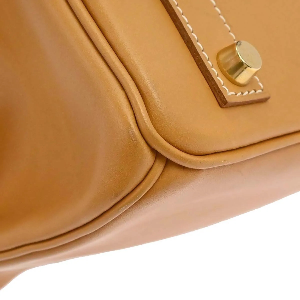 Hermes Hac Birkin Bag Brown Vache Natural With Gold Hardware Neutral Leather Handbag (Pre-Owned)