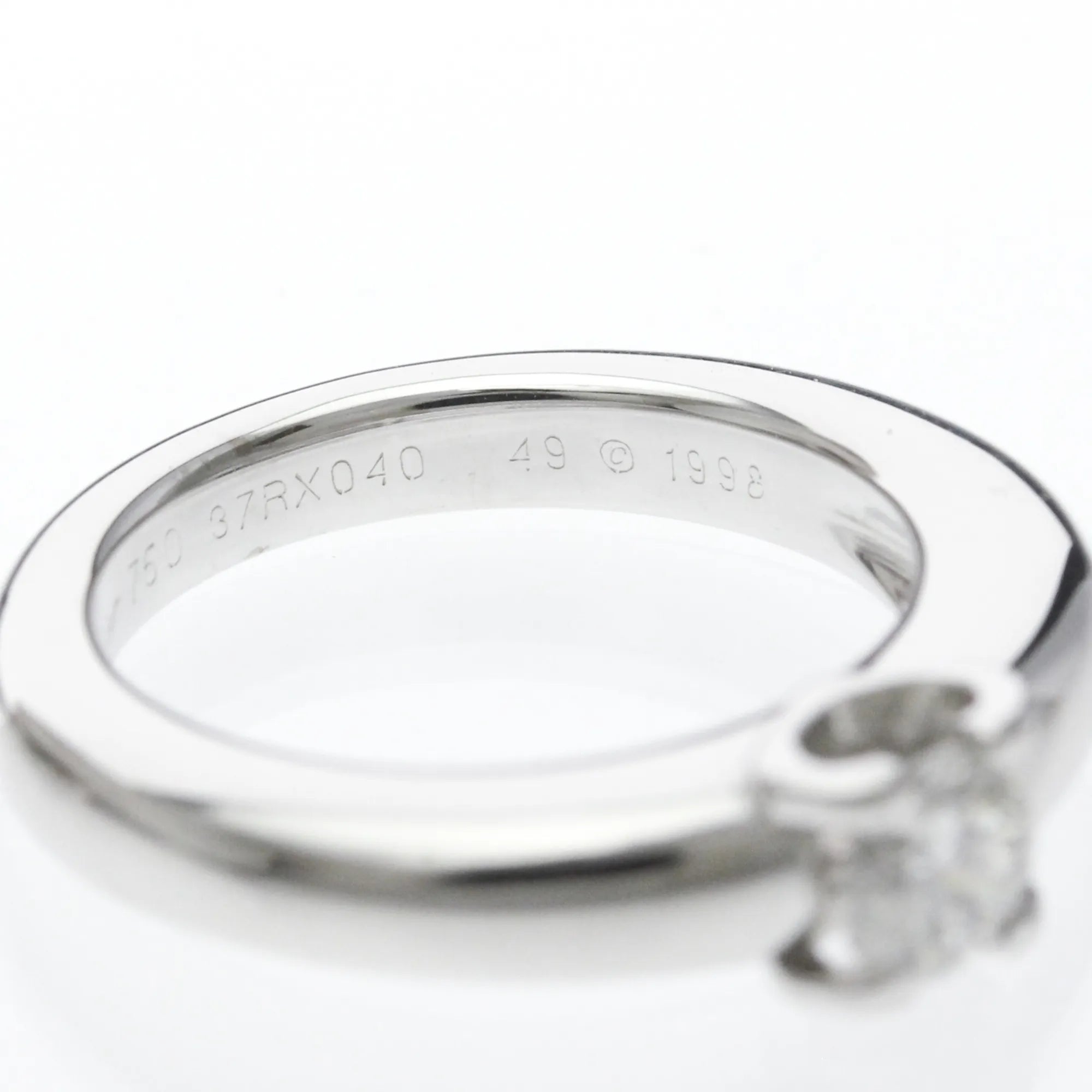 Cartier Ballerine Solitaire Platinum With Rbc Diamond D/Vvs1 Clear White_Gold Ring Jewelry (Pre-Owned)