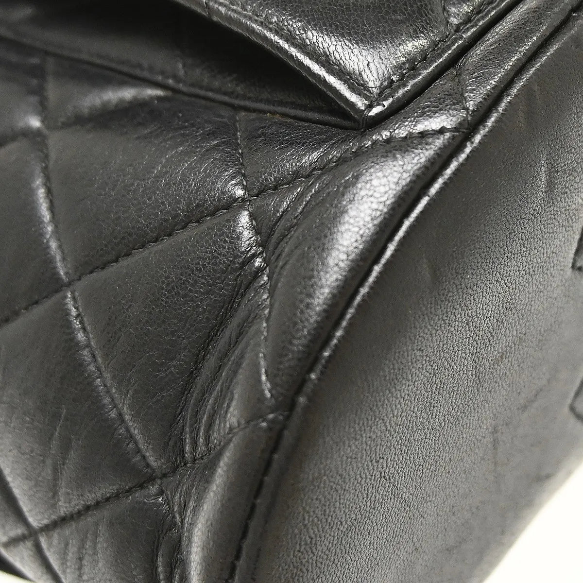 Chanel Duma Drawstring Quilted Leather Black Leather Backpack Bag (Pre-Owned)