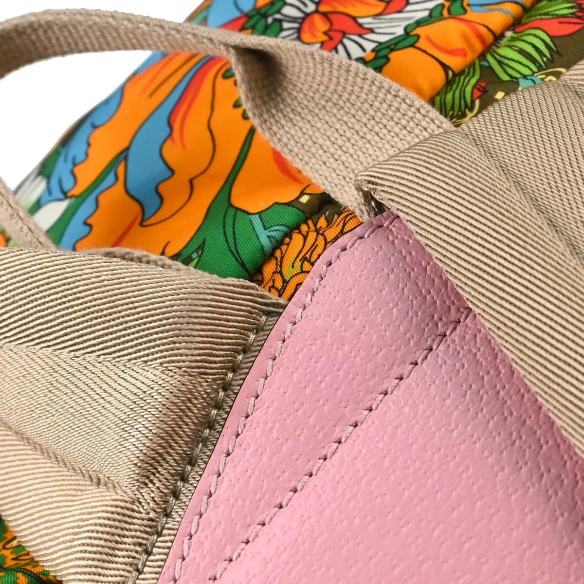 Gucci Gucci X The North Face Flap Printed Nylon Multicolour Canvas Backpack Bag (Pre-Owned)