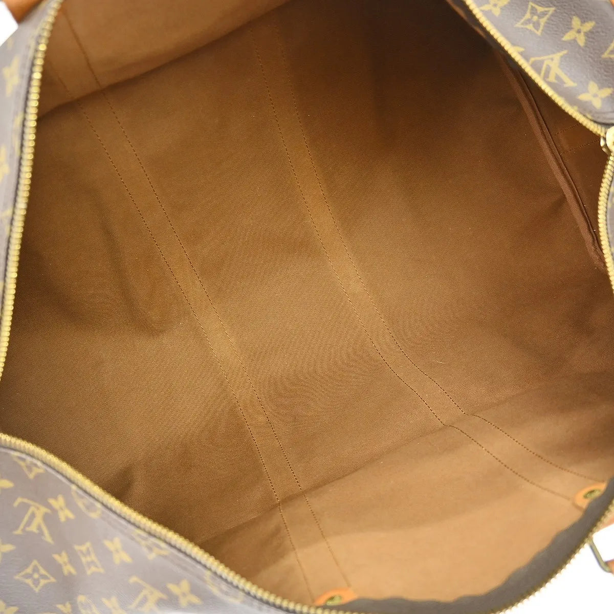 Louis Vuitton Keepall Bandouliere Monogram Canvas Brown Canvas Travel Bag Bag (Pre-Owned)