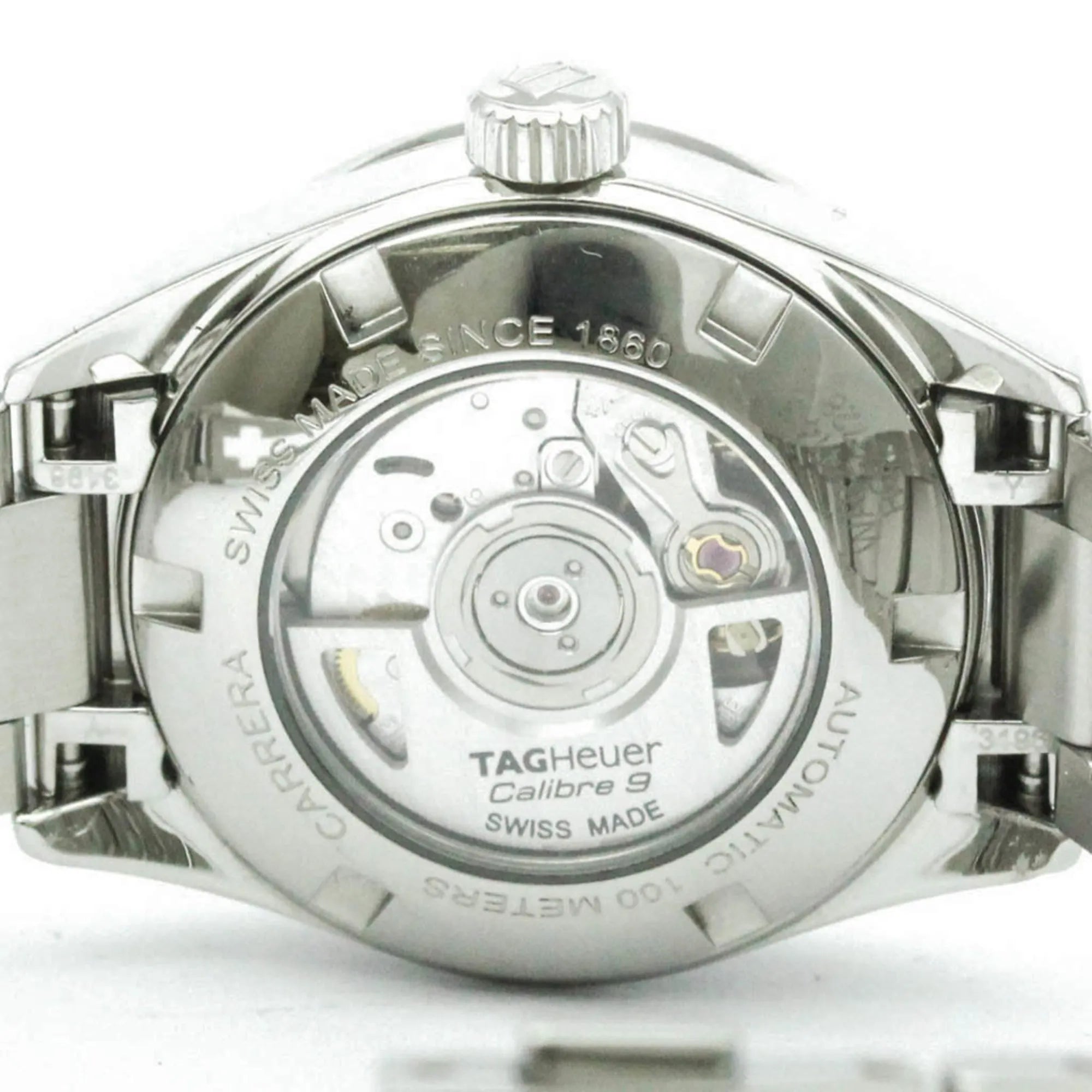 Tag Heuer Carrera Calibre 9 Automatic Stainless Steel With Mother Of Pearl And Diamond Markers Watch (Pre-Owned)