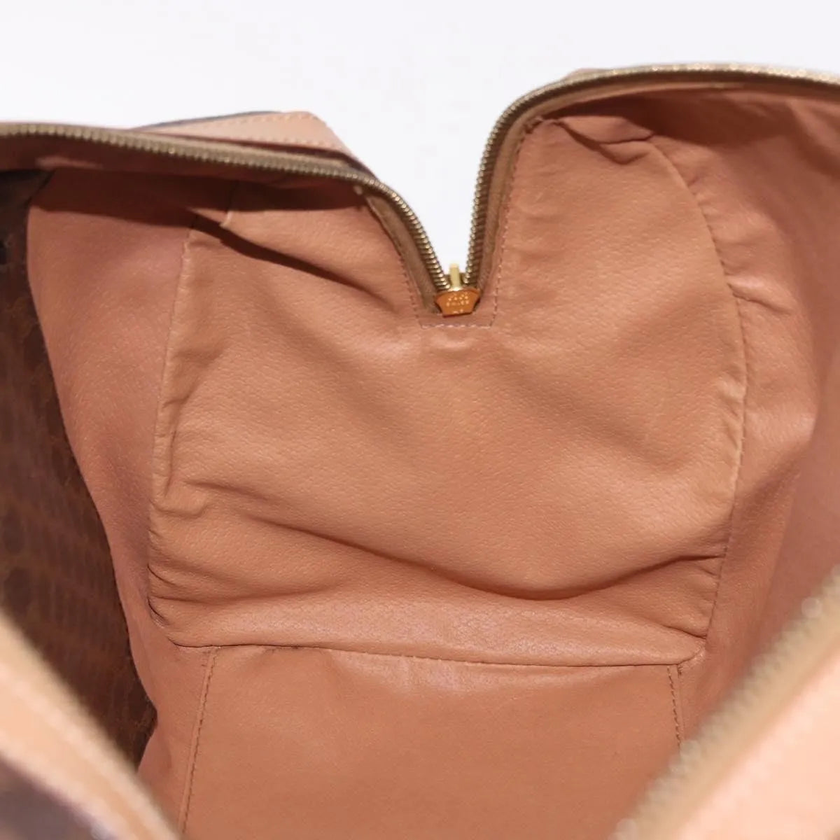 Celine Vintage Macadam Boston Canvas And Leather Brown Pvc Handbag (Pre-Owned)