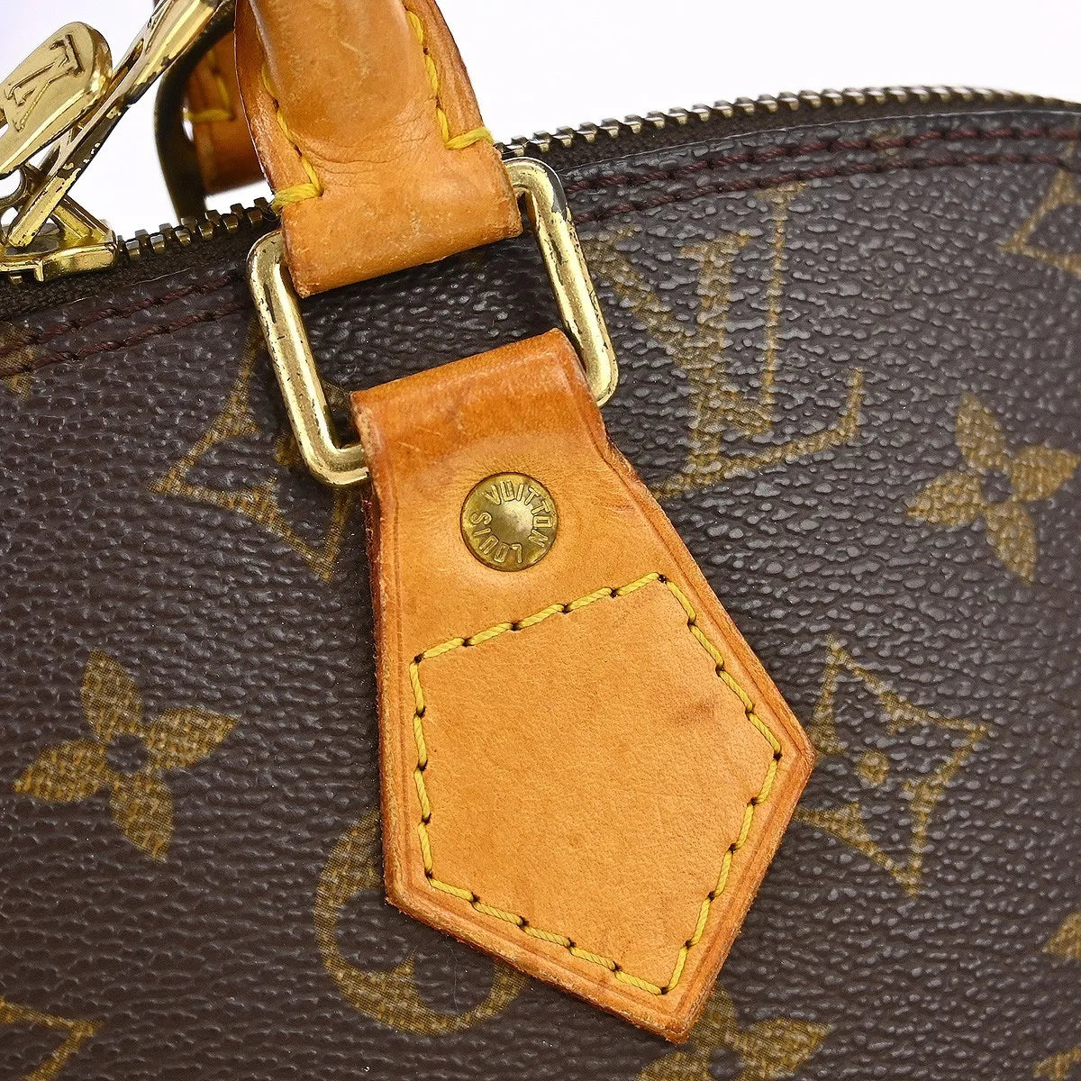 Louis Vuitton Alma Handbag Monogram Canvas Brown Canvas Handbag (Pre-Owned)