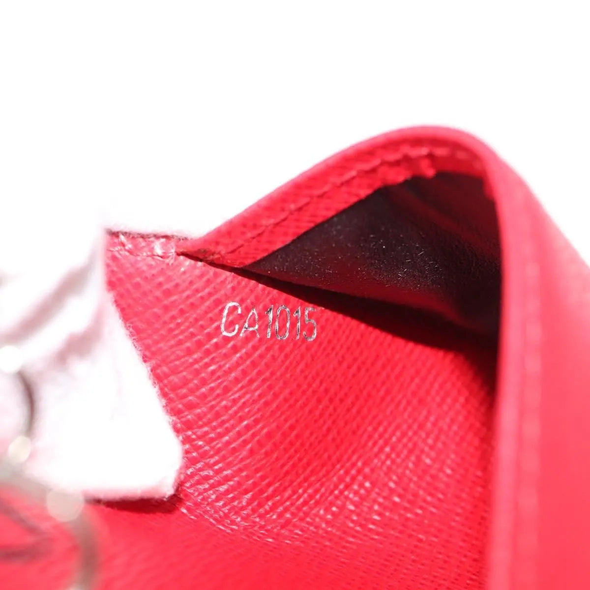 Louis Vuitton Agenda Cover Damier Red Leather Clutche & Pouche Bag (Pre-Owned)