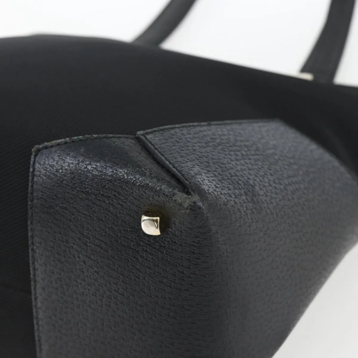 Salvatore Ferragamo Vintage Nylon Black Nylon Tote Bag Bag (Pre-Owned)