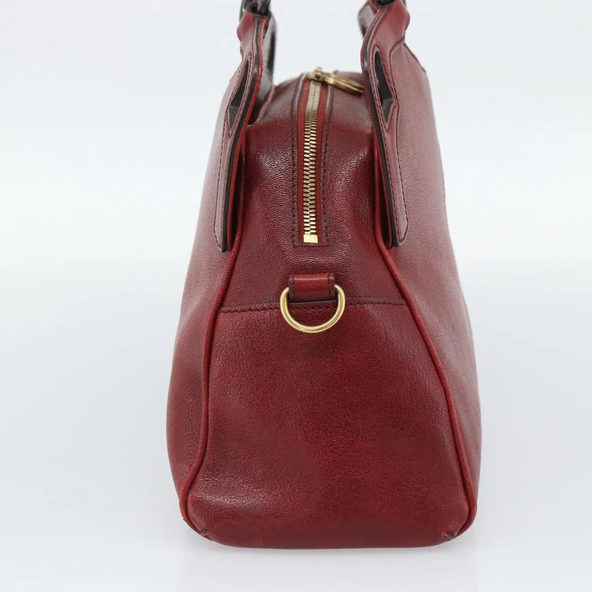 Cartier Marcello Leather Red Leather Handbag (Pre-Owned)