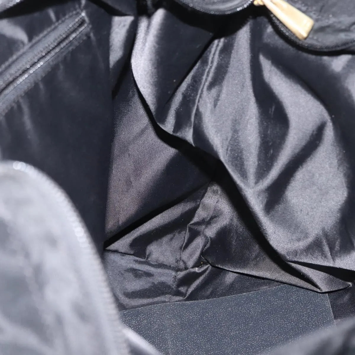 Celine Circle Logo Nylon Black Nylon Tote Bag Bag (Pre-Owned)