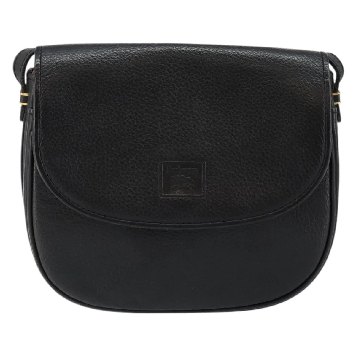 Burberry Flap Shoulder Leather Black Leather Shoulder Bag Bag (Pre-Owned)
