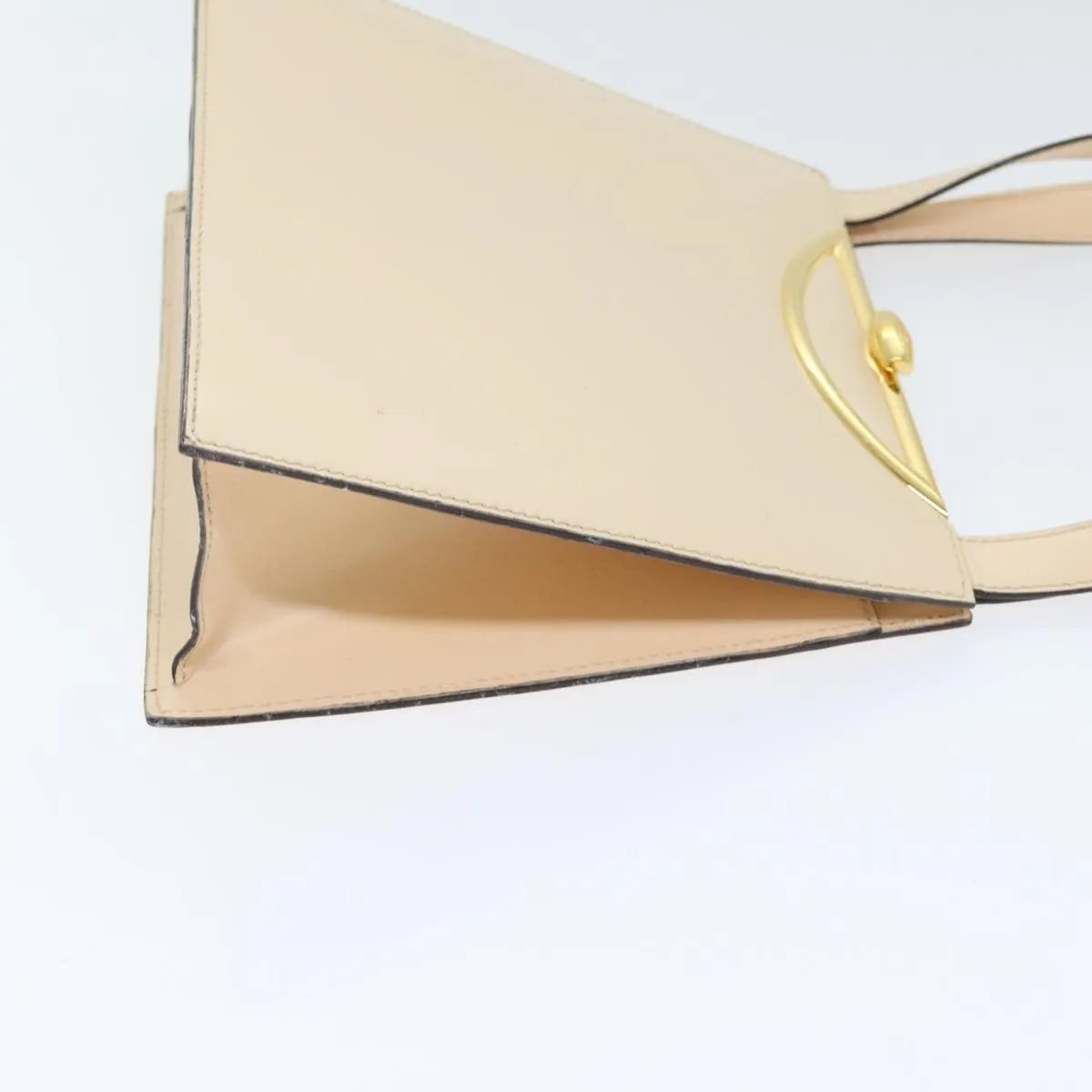 Celine Vintage Leather Ecru Leather Handbag (Pre-Owned)