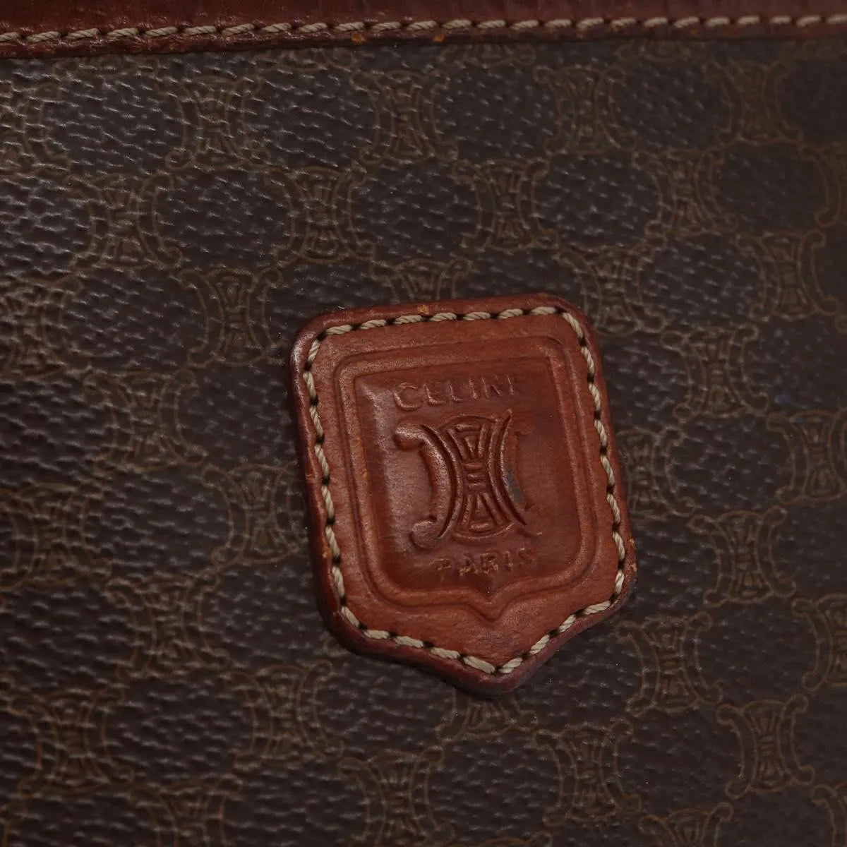 Celine Macadam Pochette Canvas And Leather Brown Canvas Clutche & Pouche Bag (Pre-Owned)