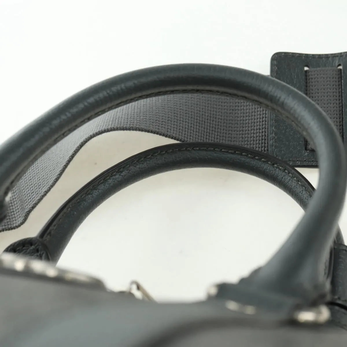 Gucci Web Trim Weekend Duffle Bag Gg Coated Canvas Gray Pvc Handbag (Pre-Owned)