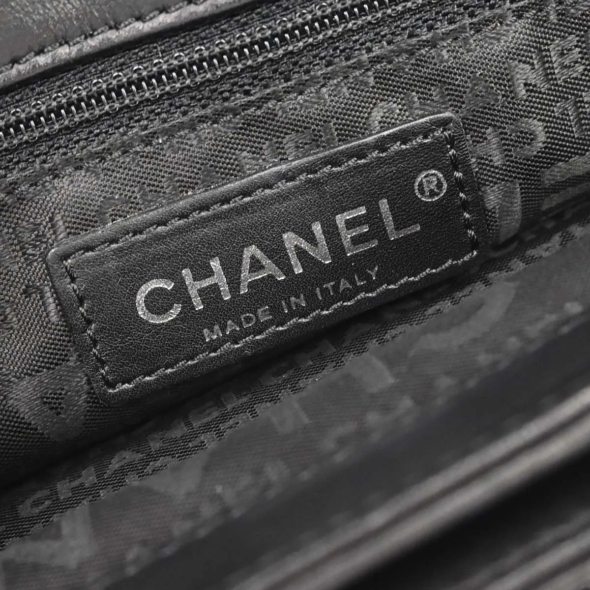 Chanel Camellia No.5 Chain Flap Quilted Lambskin Black Leather Shoulder Bag Bag (Pre-Owned)