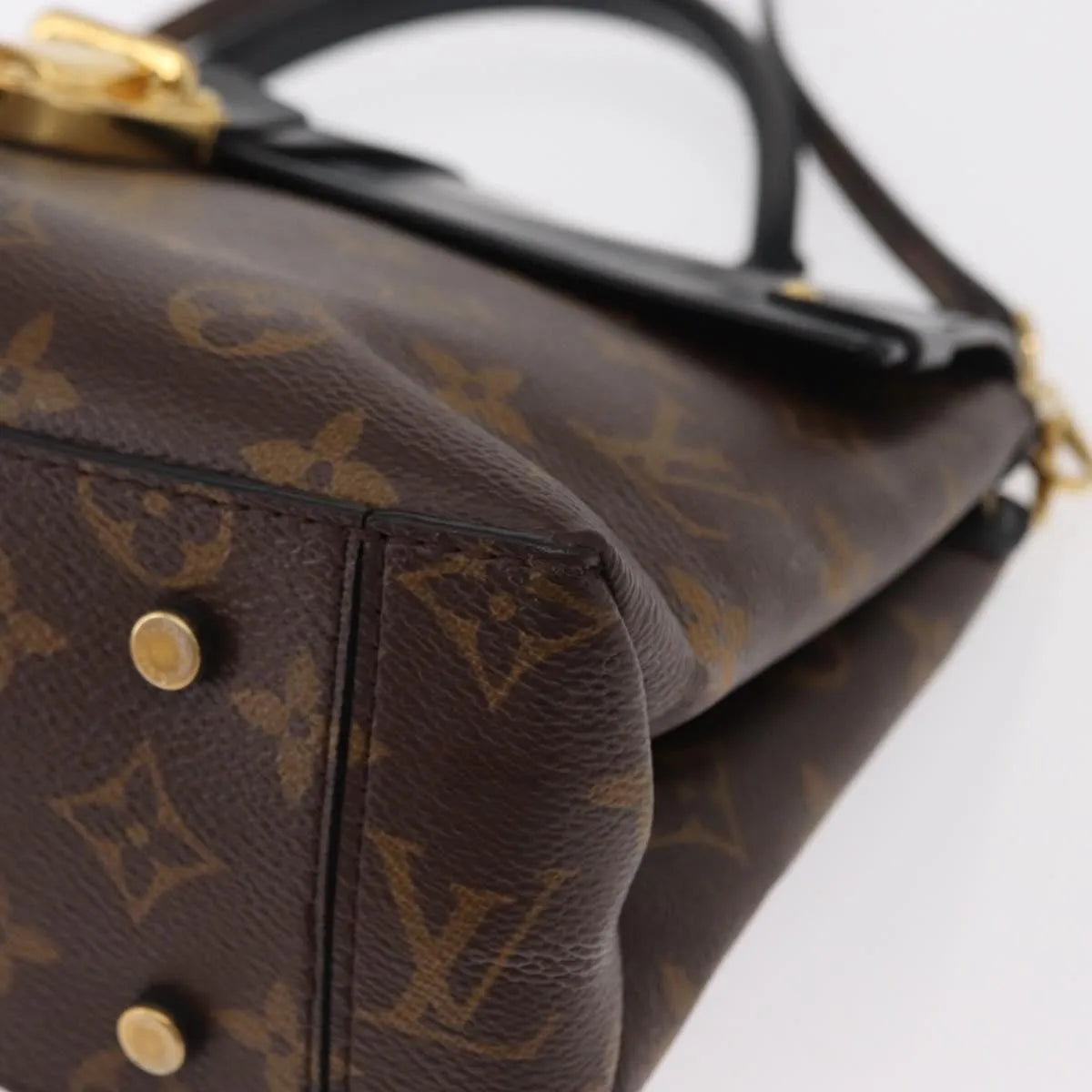 Louis Vuitton One Handle Flap Monogram Canvas And Leather Brown Canvas Handbag (Pre-Owned)