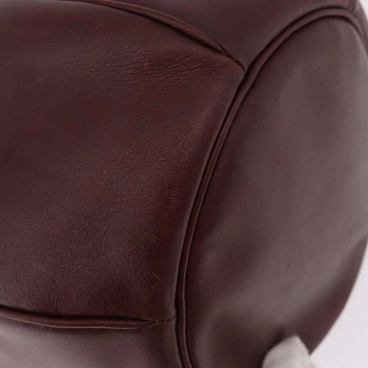 Cartier Must De Cartier Leather Burgundy Leather Shoulder Bag Bag (Pre-Owned)