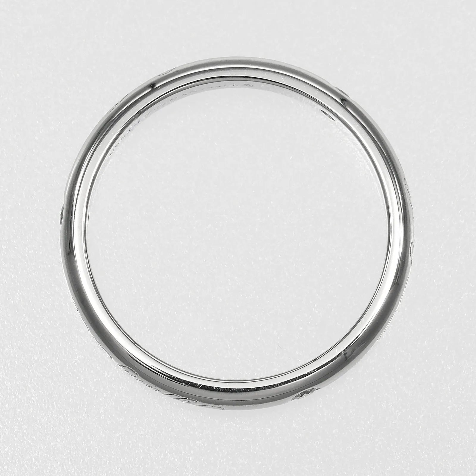 Tiffany & Co. Notes Wedding Band Platinum With Diamonds Silver Platinum Ring Jewelry (Pre-Owned)