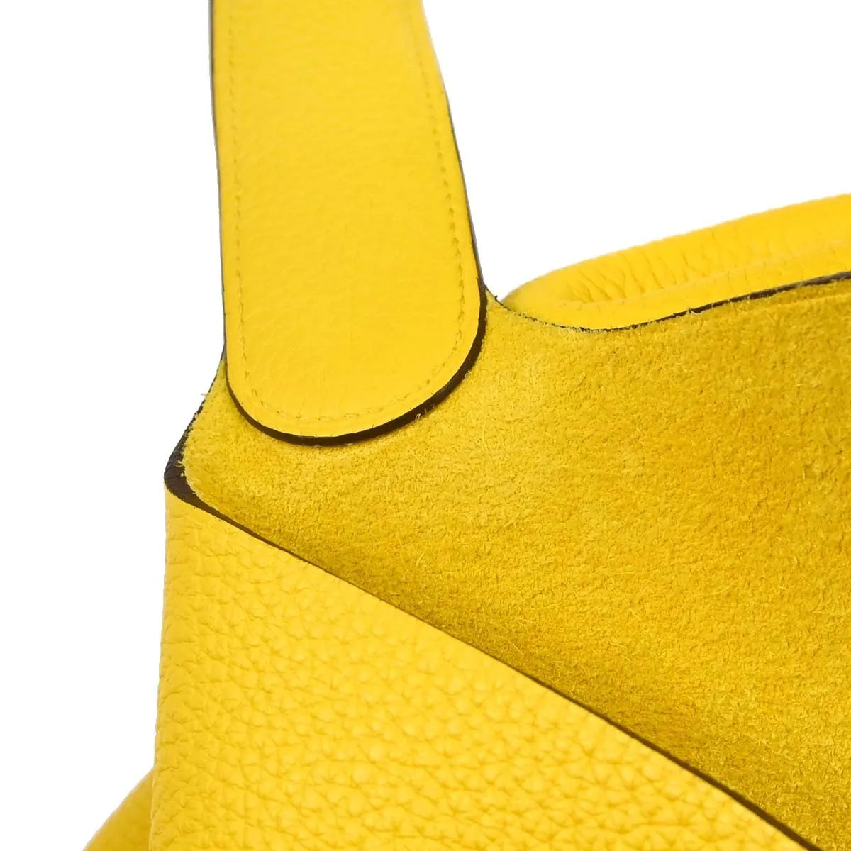 Hermes Picotin Lock Clemence Yellow Leather Handbag (Pre-Owned)