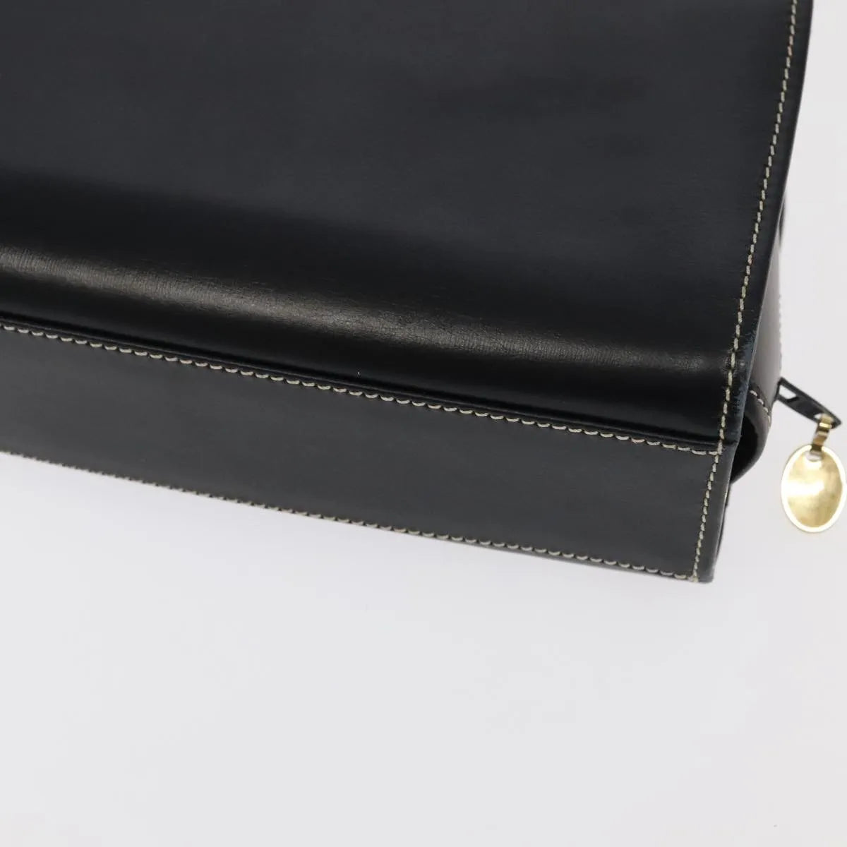 Christian Dior Vintage Leather Black Leather Shoulder Bag Bag (Pre-Owned)