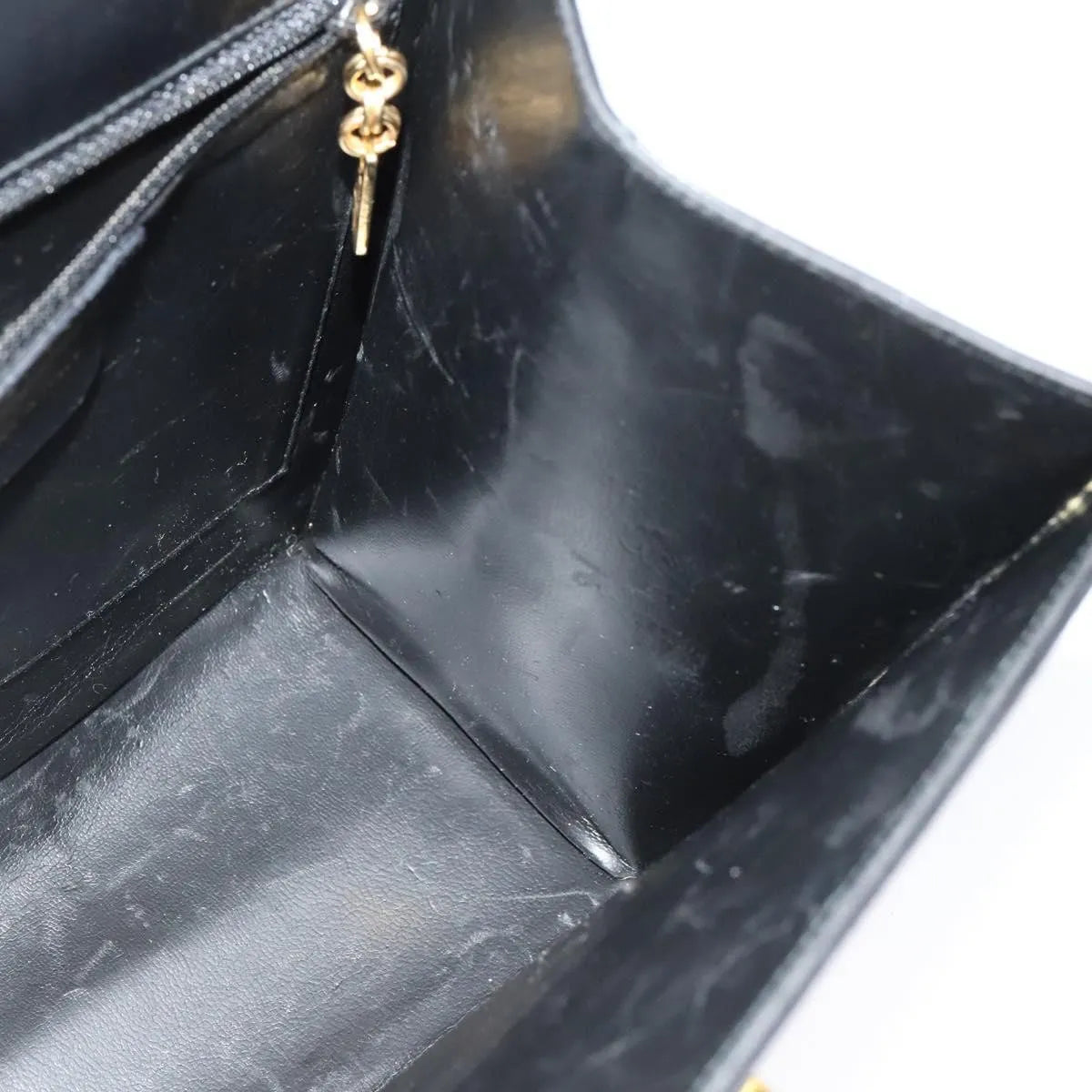 Salvatore Ferragamo Gancini Convertible Top Handle Leather Black Leather Handbag (Pre-Owned)