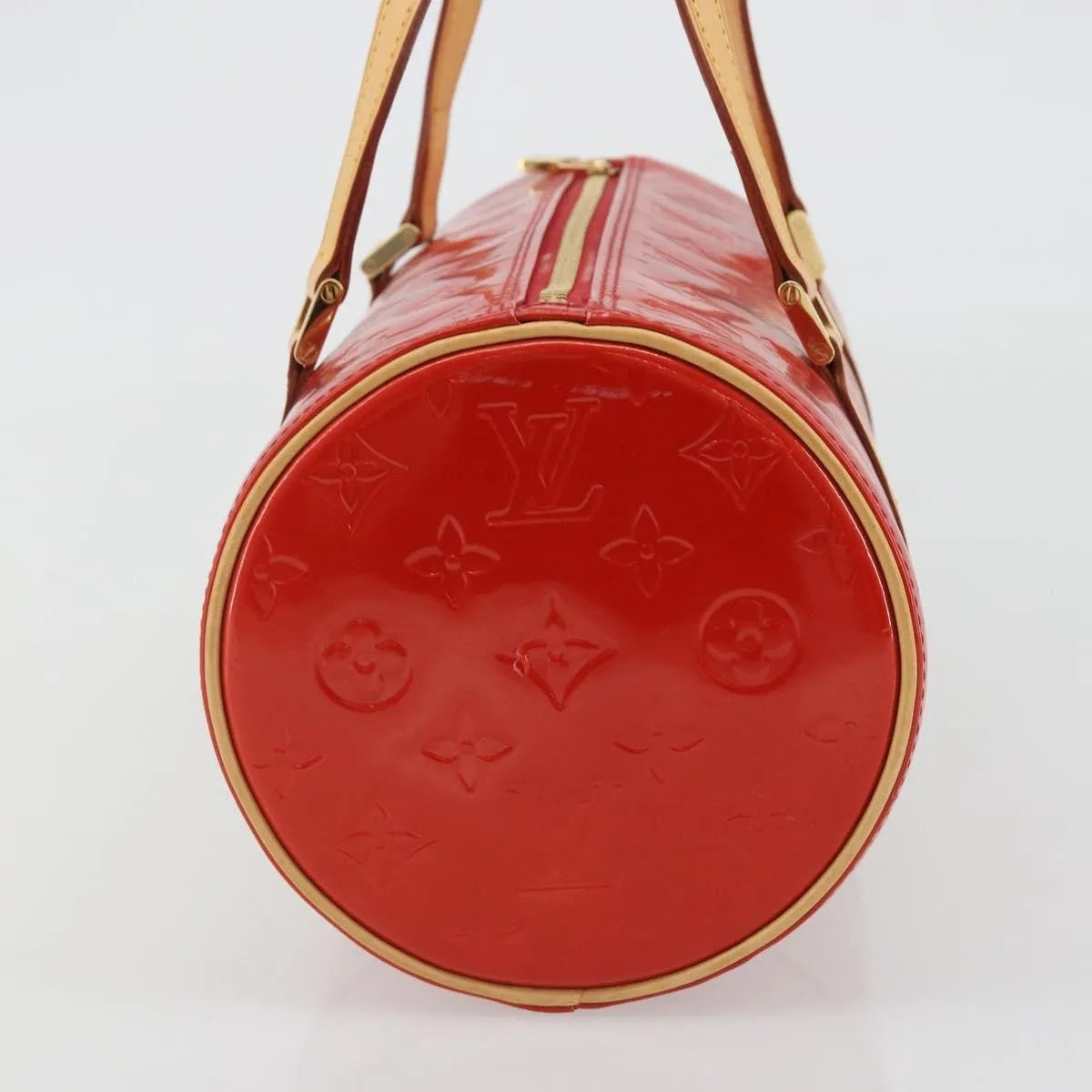 Louis Vuitton Bedford Monogram Vernis Red Patent_Leather Handbag (Pre-Owned)