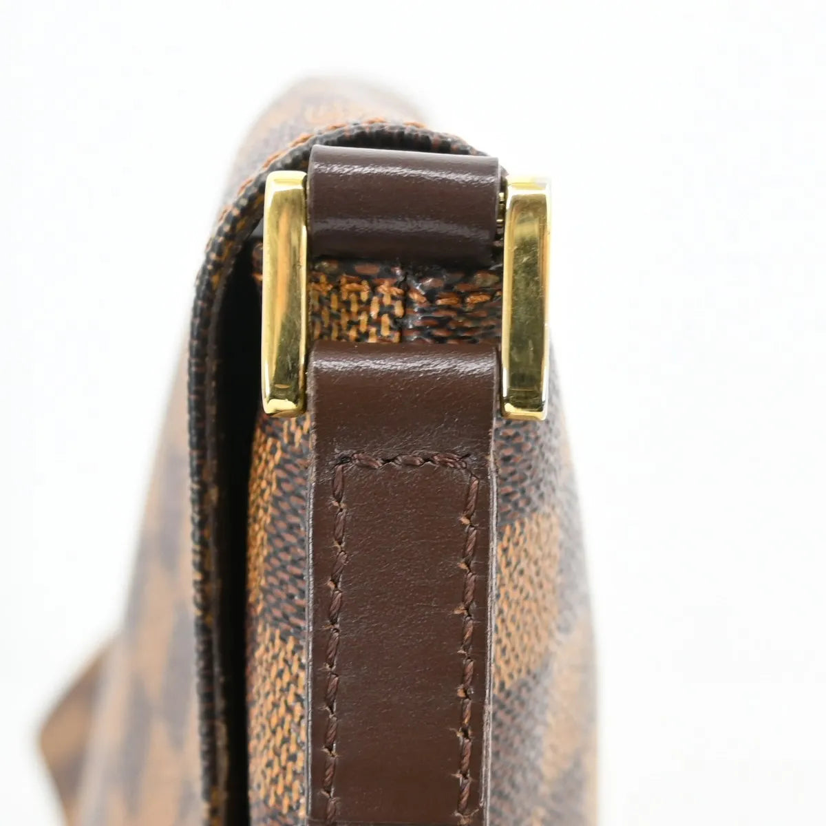 Louis Vuitton Musette Tango Damier Ebene Brown Canvas Shoulder Bag Bag (Pre-Owned)